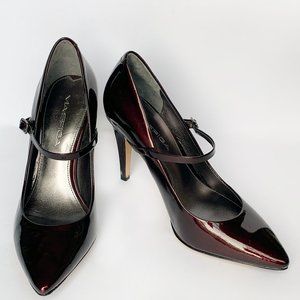 Via Spiga Mary Jane Pumps in Maroon Burgundy Sz 6M